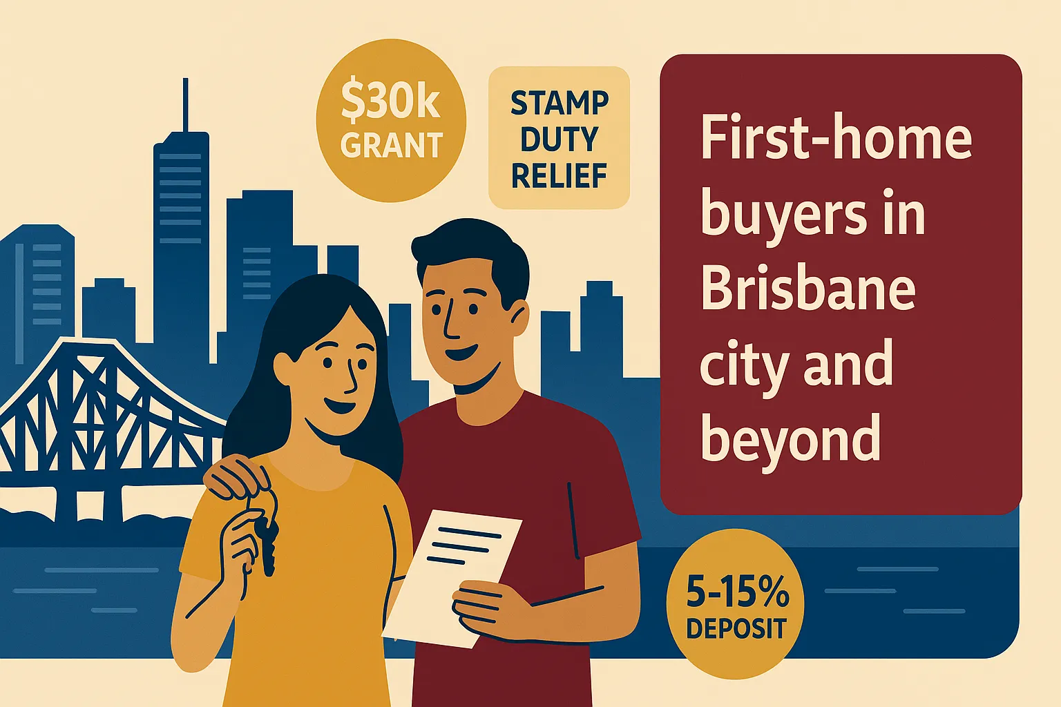 First-home buyers in Brisbane - $30k grant and stamp duty relief
